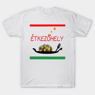 Hungary Eatery Design on White Background T-Shirt